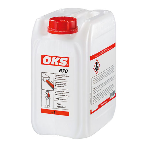 OKS 670 - Высокоэффективное масло для смазки, с белыми твердыми смазочными веществами
