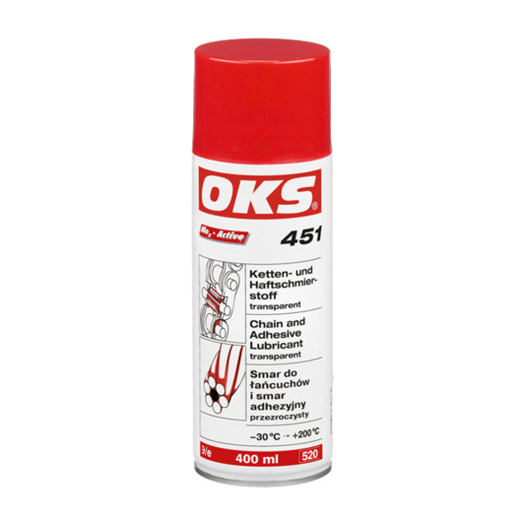 OKS 451 - 链条和粘合润滑剂，透明，喷剂