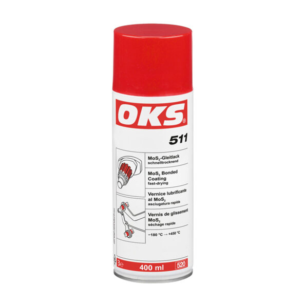 OKS 511 - Laca lubrificante MoS₂, de secagem rápida, spray